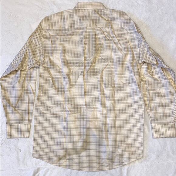 Joseph A. Bank Yellow Plaid Button Down Shirt | Sz M - Picture 5 of 5